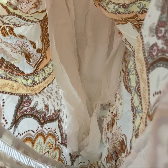 ANTHROPOLOGIE Farm Rio V Neck Flutter Sleeve Dress - Picture 6 of 15